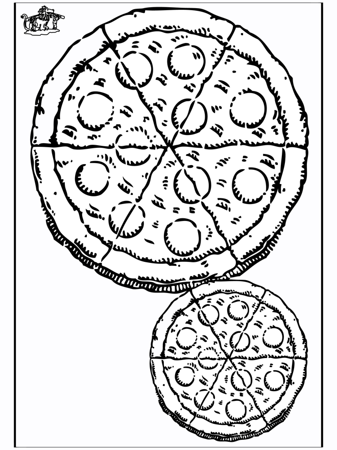 Pizza Ausmalbilder
